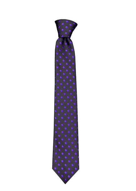 Silk Touch - Purple Polka Dot Skinny Tie