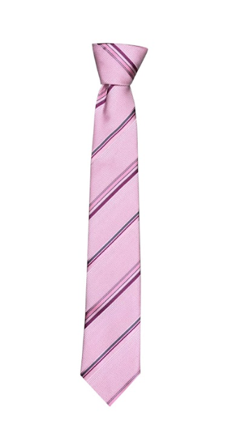 Silk Touch - Pink Stripe Skinny Tie