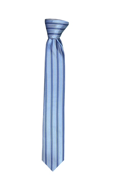 Silk Touch - Blue Vertical Stripe Skinny Tie