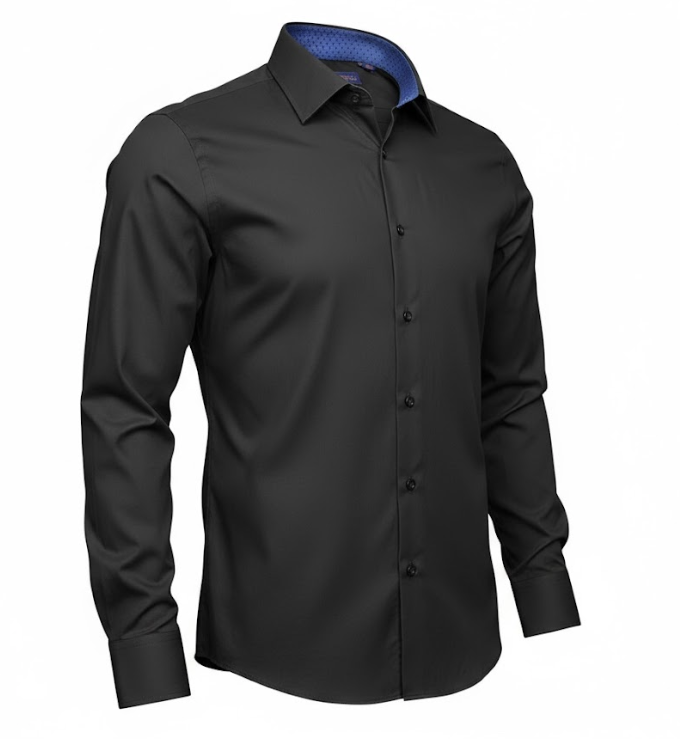Sophisticated Italian Style - Dress Shirt - Black