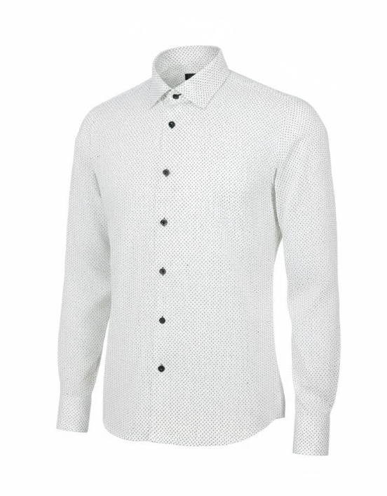 Steven Land - Micro Dot Dress Shirt - White