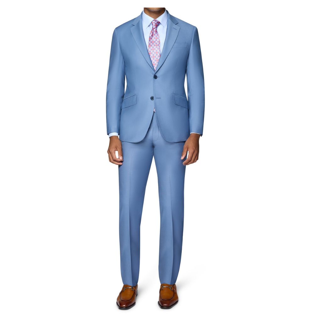 Finest Italian Luxe Suit in Light Blue