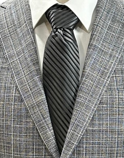 Designer Tie - Black Stripe