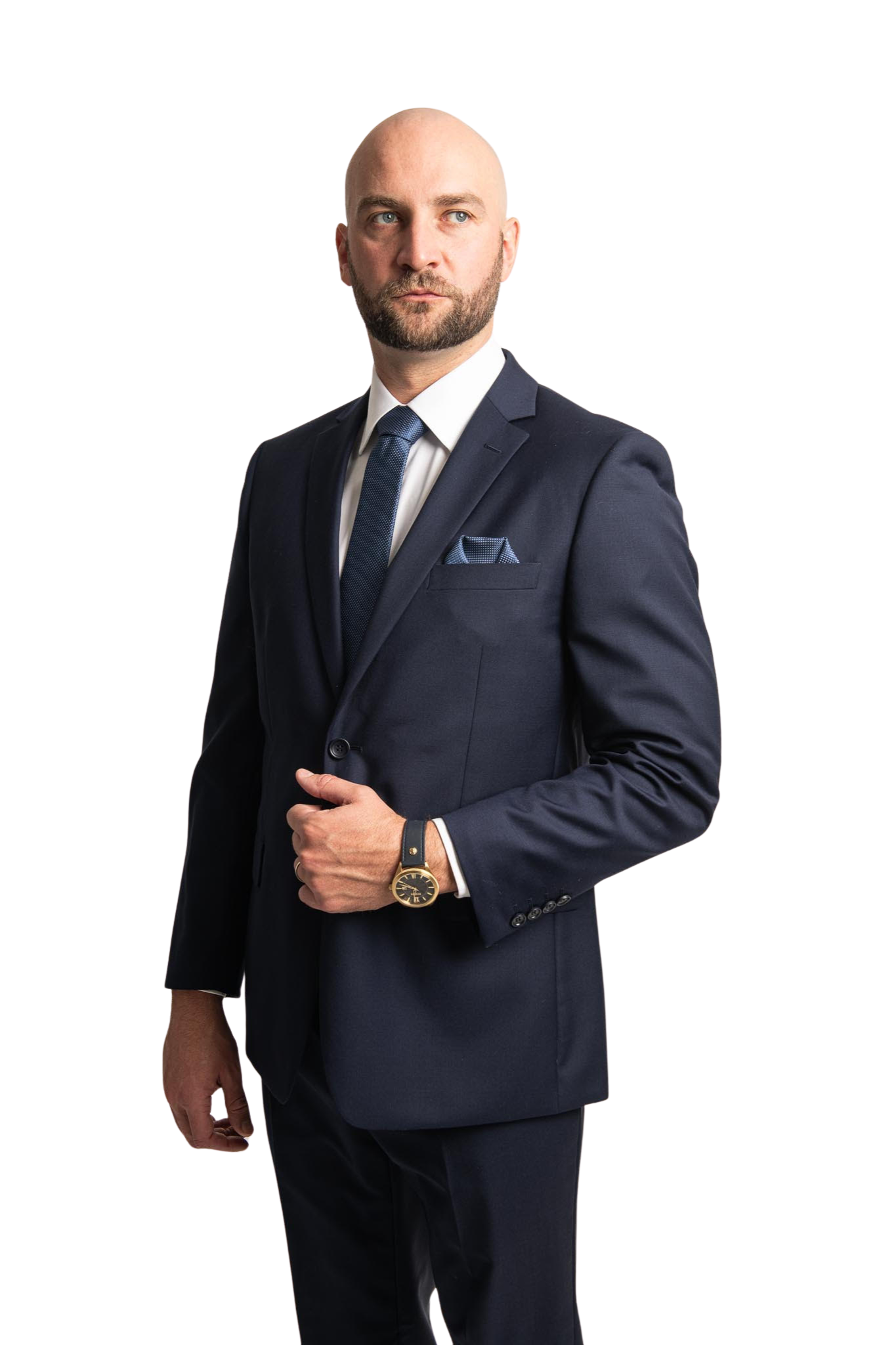 Superfine 100% Wool - Navy Blue Suit