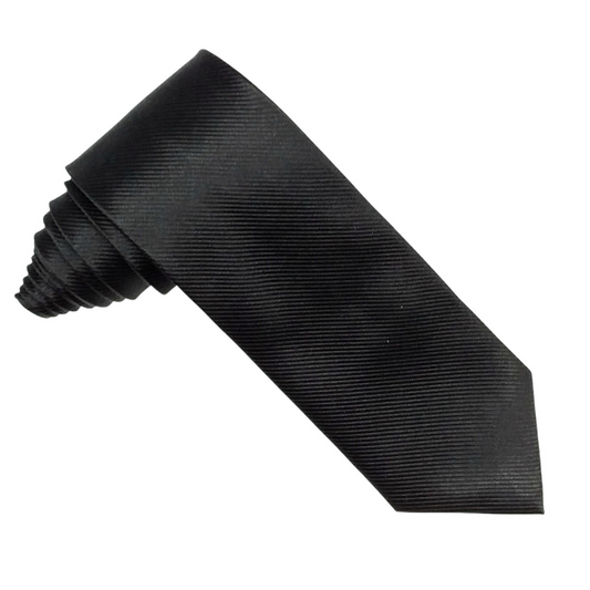 Designer Tie - Black Solid