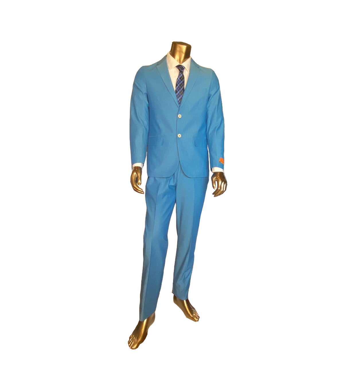 Premium 100% Wool Italian - Slim Fit Suit Blue