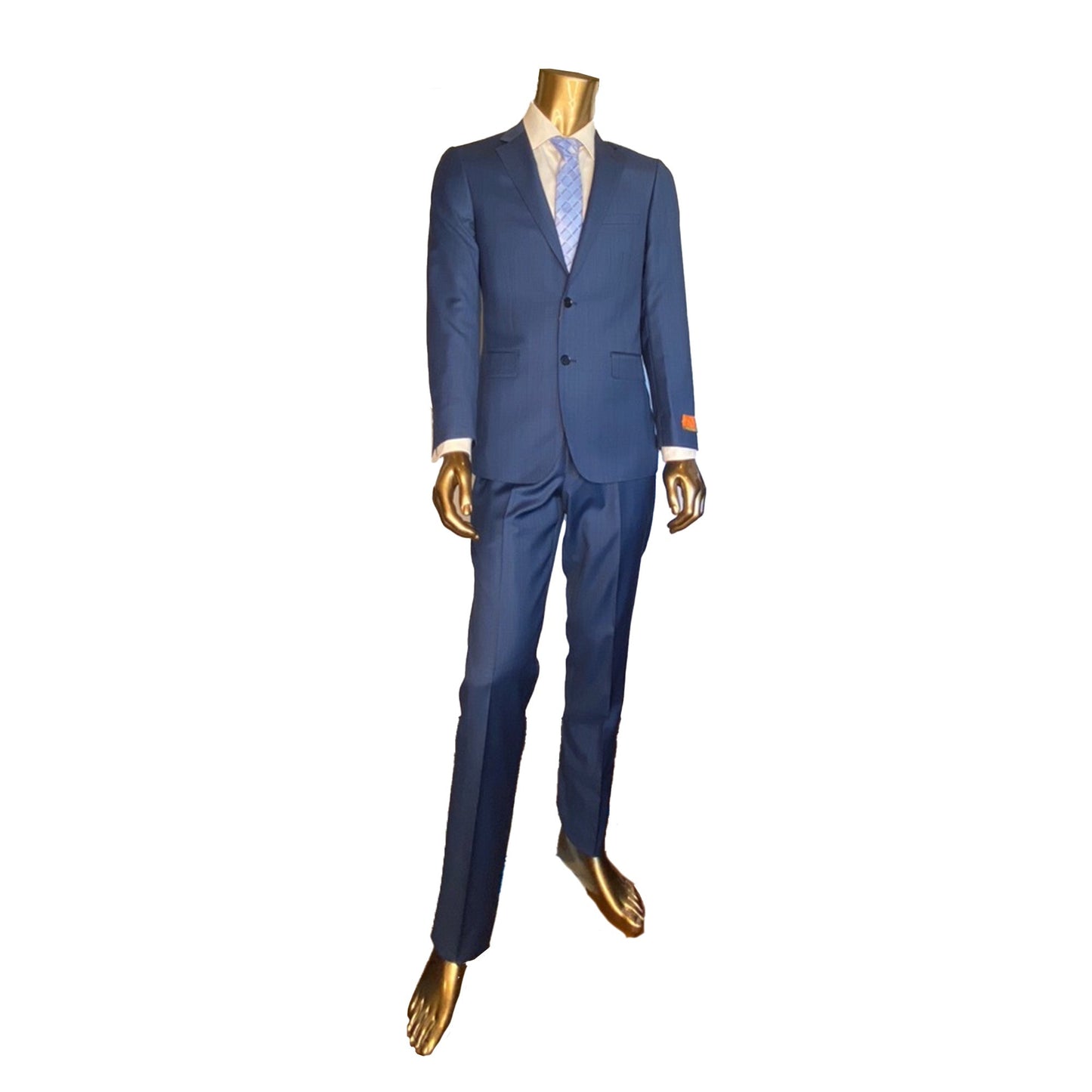 Premium 100% Wool Italian - Blue Suit