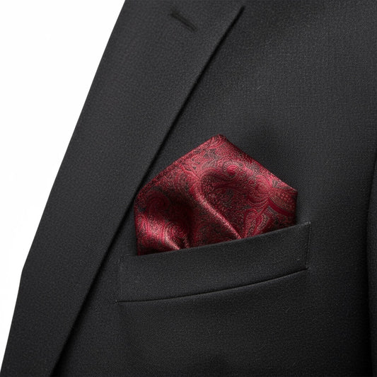 Burgundy Paisley Handkerchief