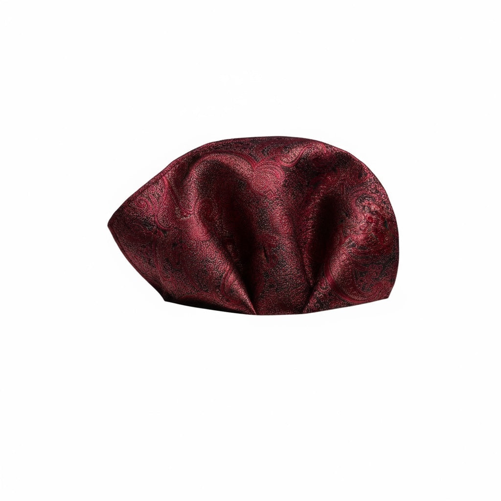 Burgundy Paisley Handkerchief
