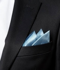 Pre-Folded Sky Blue Handkerchief