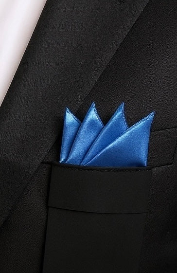 Pre-Folded Royal Blue Handkerchief