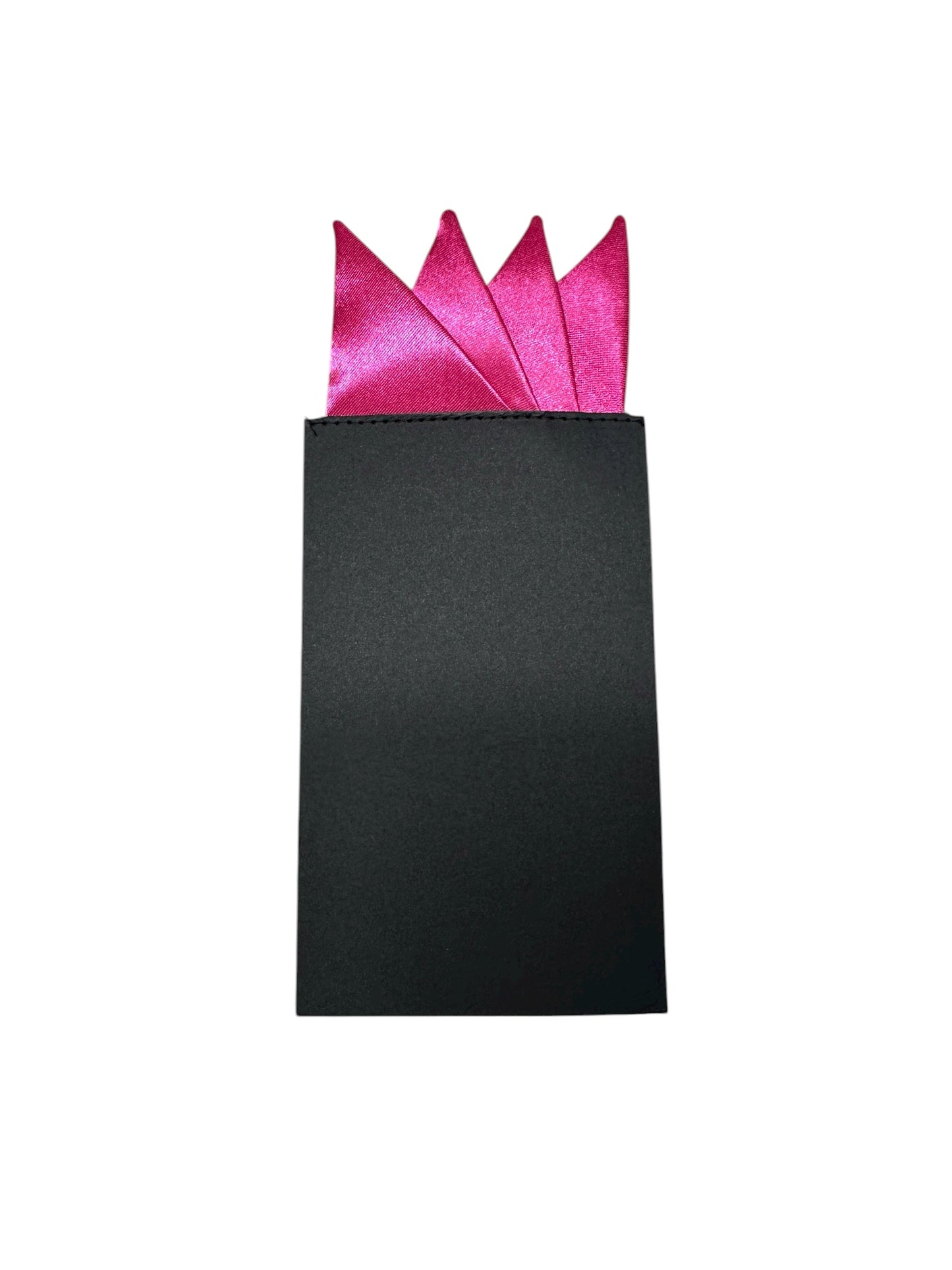 Pre-Folded Hot Pink Handkerchief