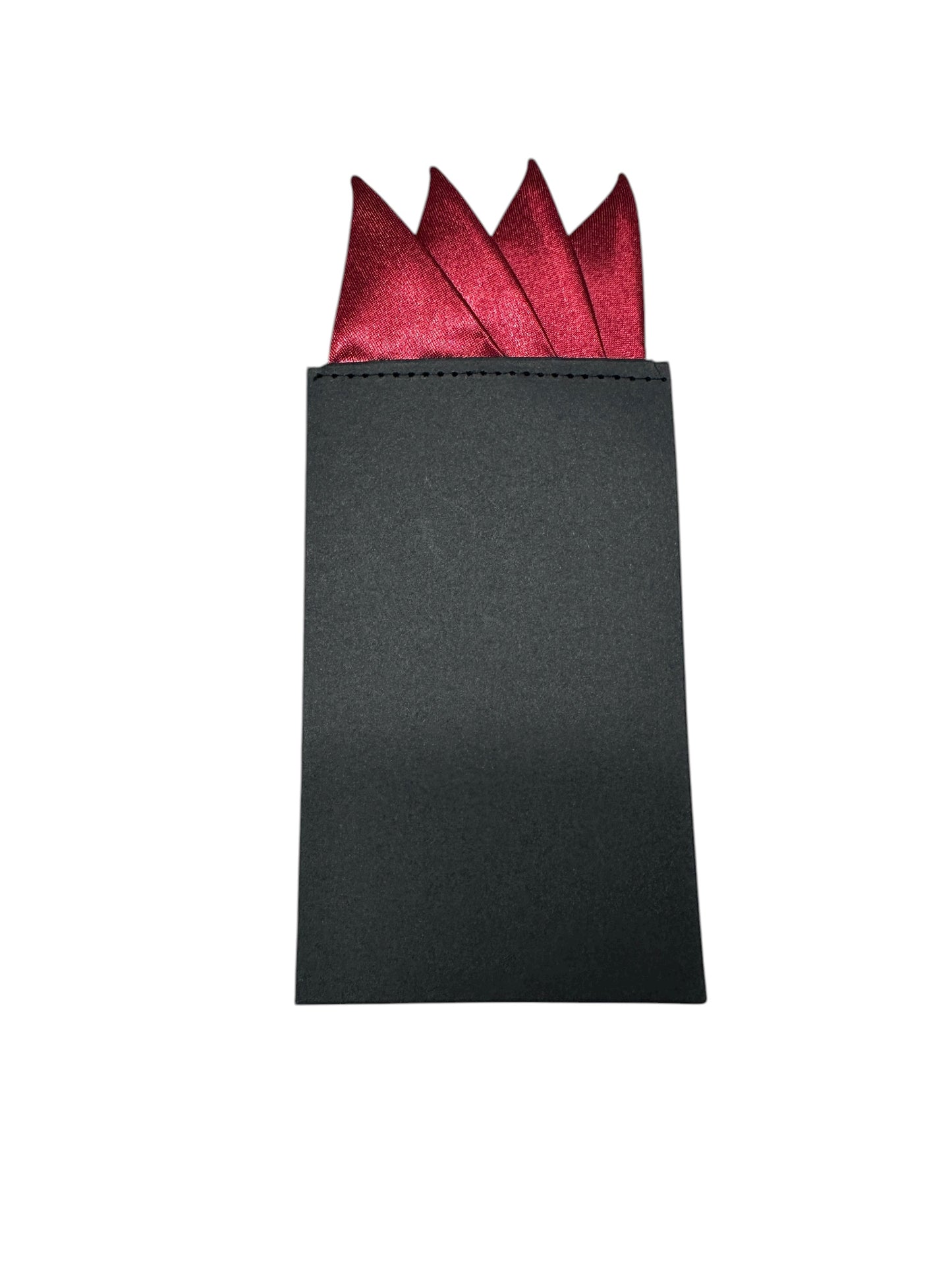 Pre-Folded Dark Red Handkerchief