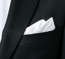 Pre-Folded White Handkerchief