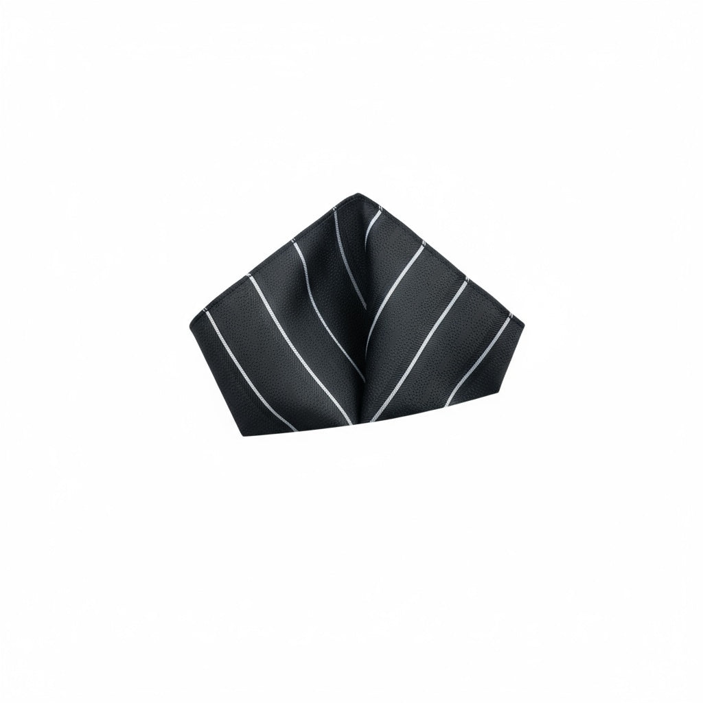 Black & White Stripe Handkerchief