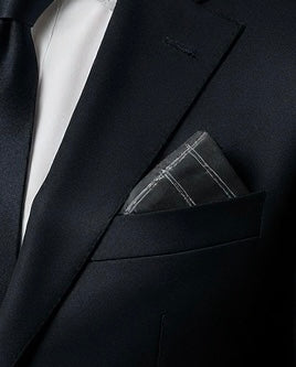 Black & White Stripe Handkerchief