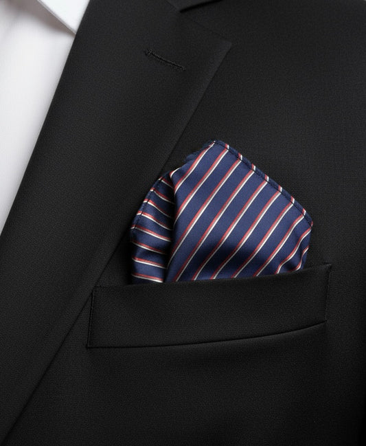 Red White & Blue Stripe Handkerchief