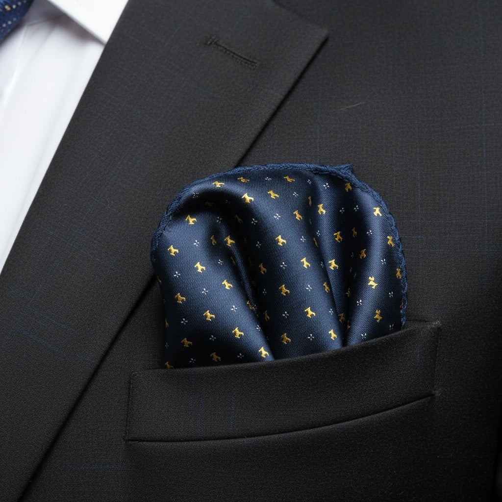 Blue Classic Pattern Handkerchief