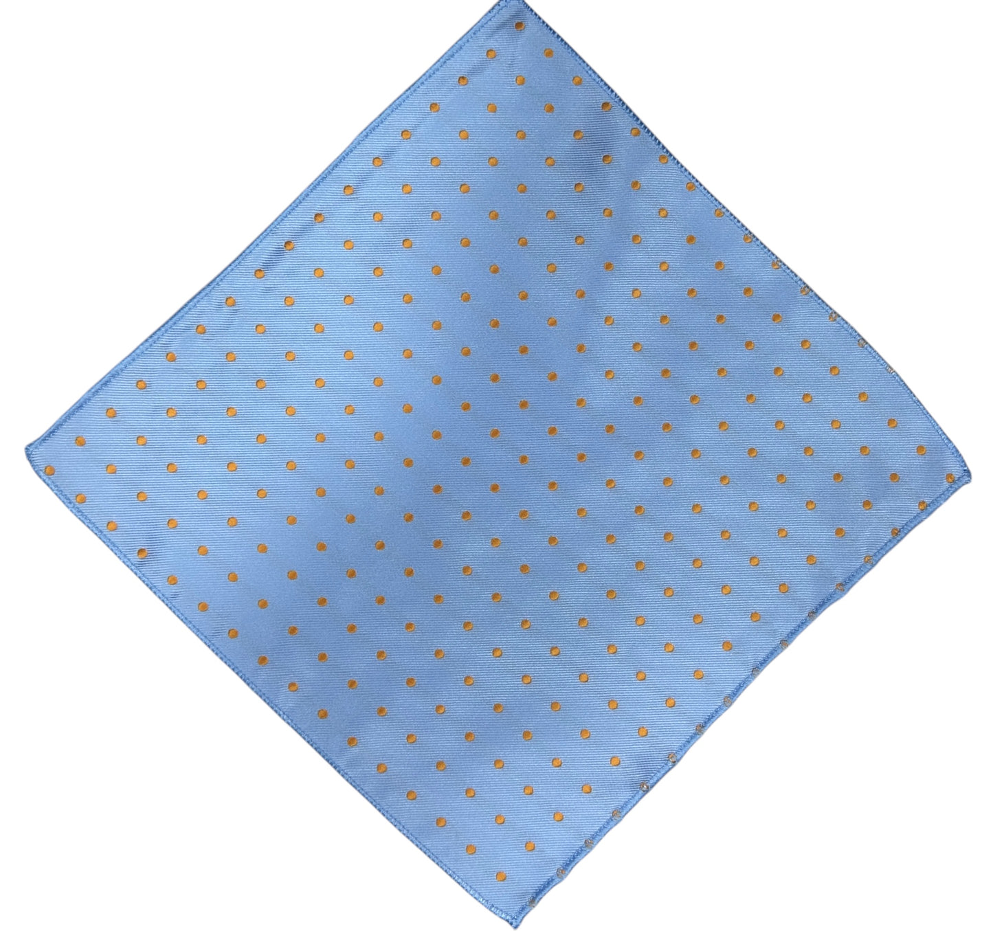 2 Sided Light Blue & Gold Handkerchief