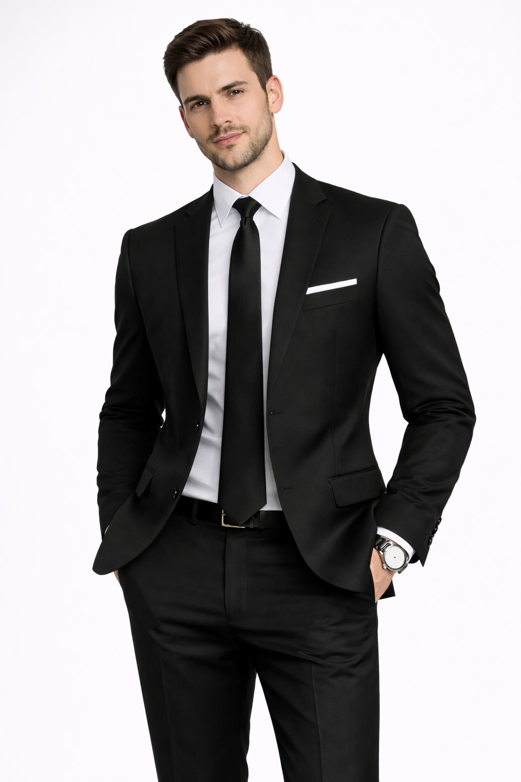 Retro 2 Piece Suit in Black