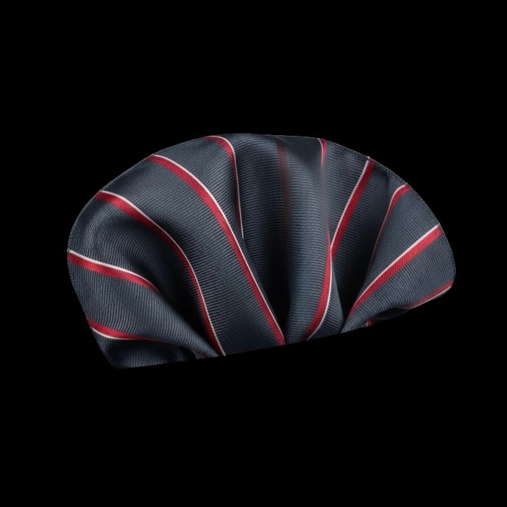 Black & Red Stripe Handkerchief