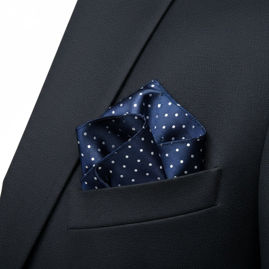 2 Sided Navy Blue Handkerchief