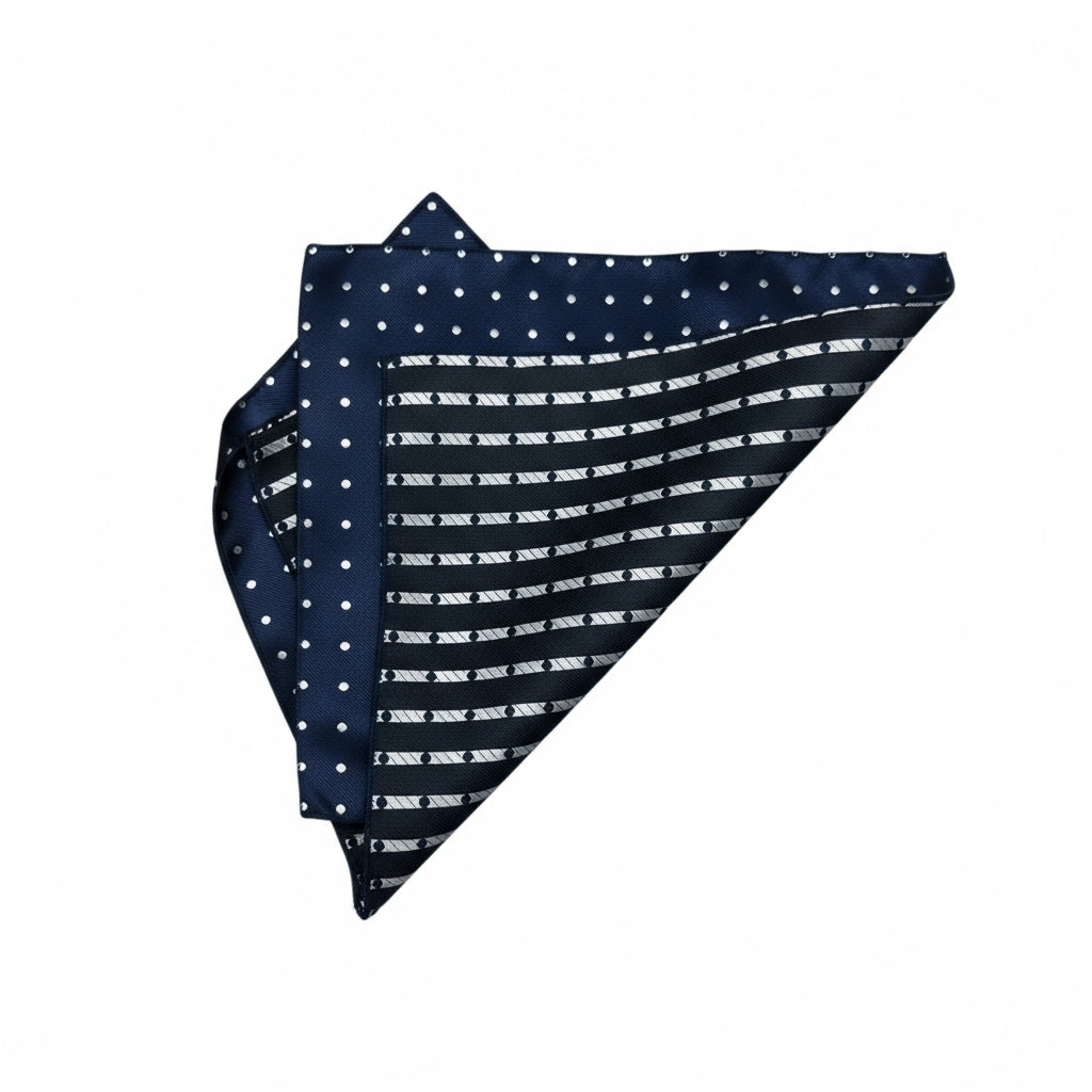 2 Sided Navy Blue Handkerchief