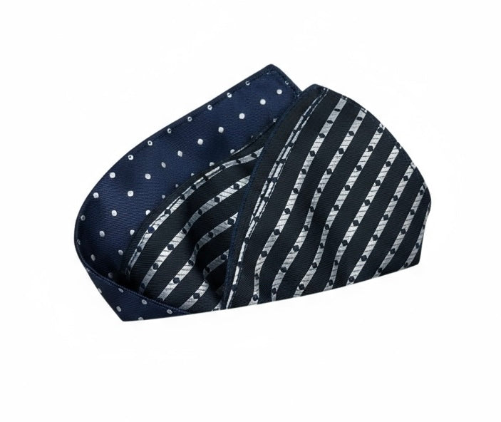 2 Sided Navy Blue Handkerchief