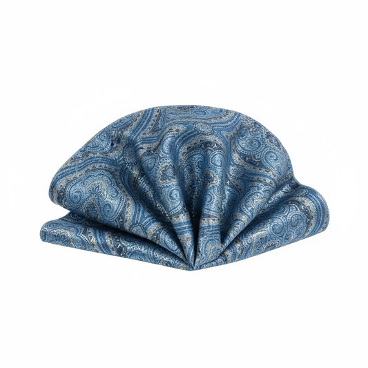 Profusion Blue Paisley Handkerchief