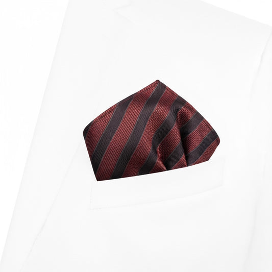 2 Sided Burgundy Stripe Handkerchief