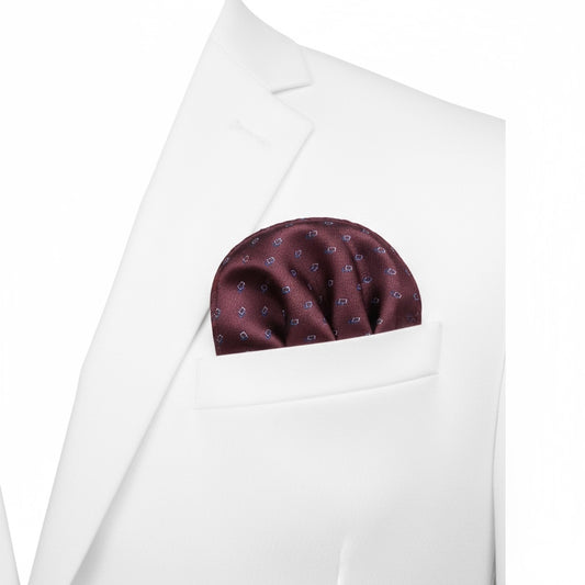 2 Sided Burgundy & Blue Handkerchief