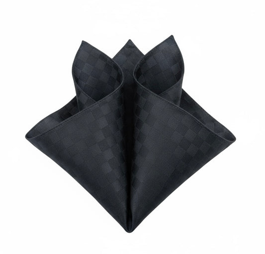 Black Checkered Pattern Handkerchief