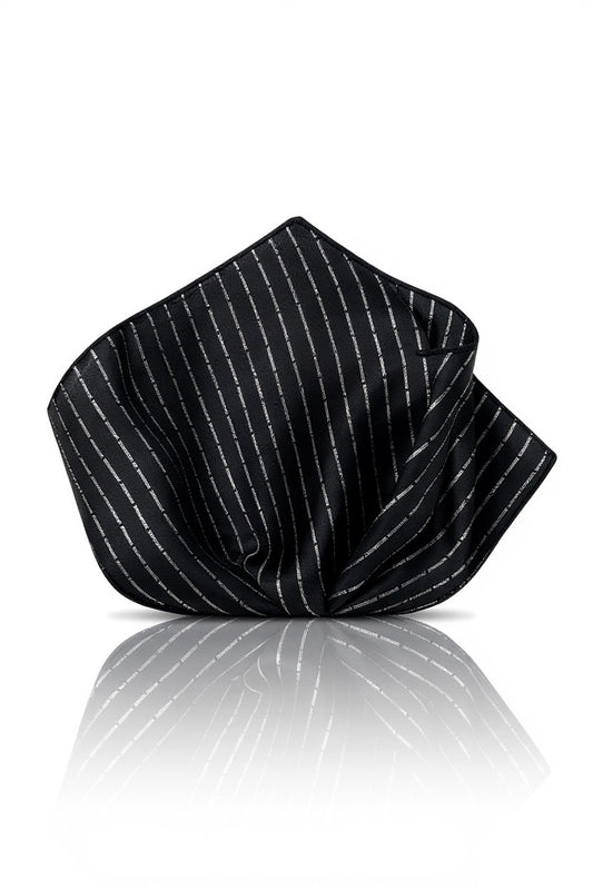 2 Sided Black & Silver Handkerchief