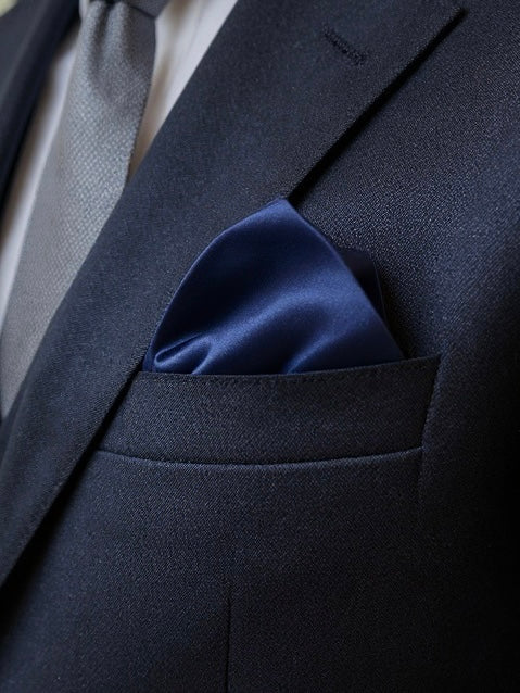 Solid Navy Handkerchief