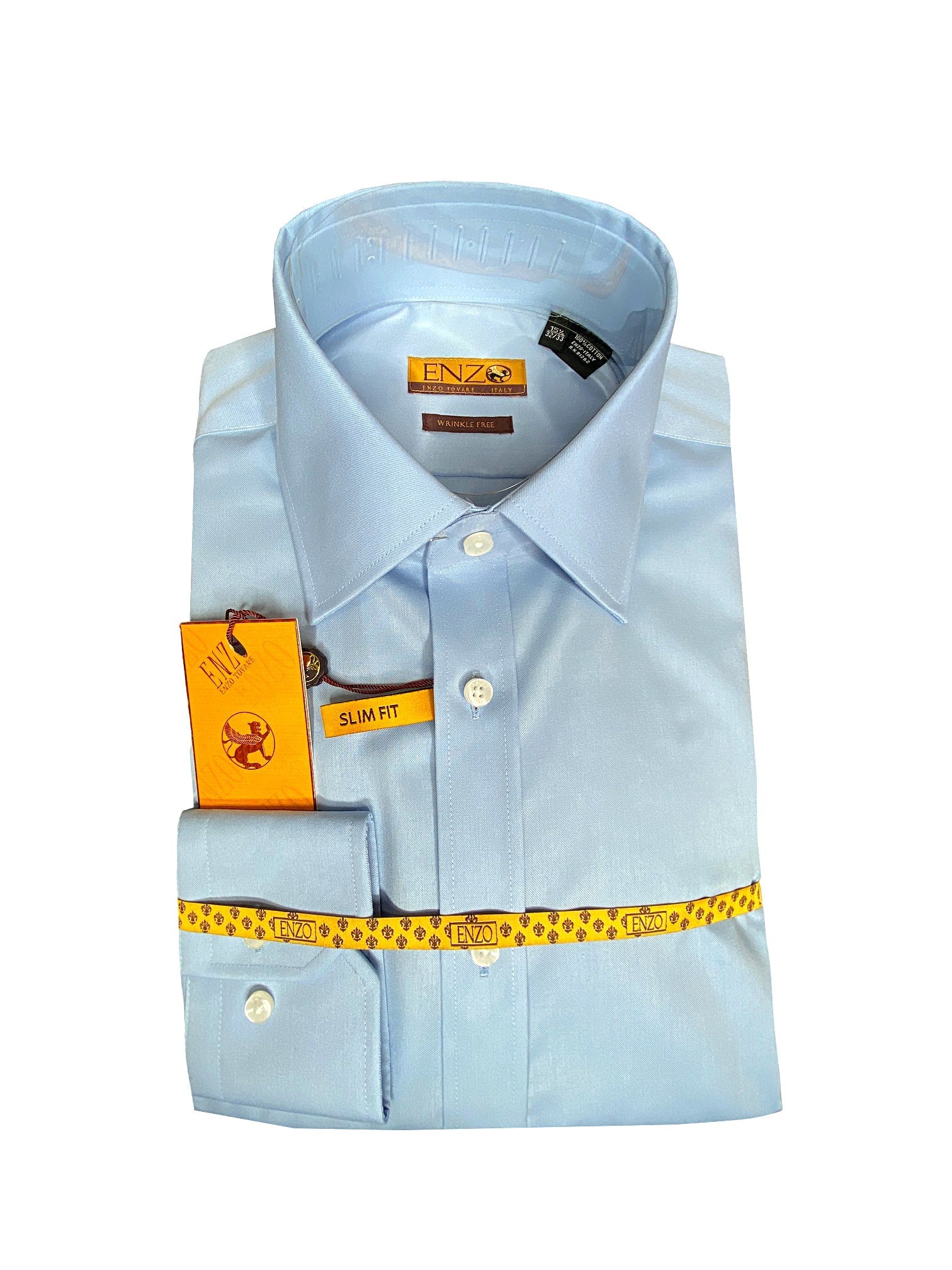 slim fit dress shirts amazon Enzo Dress Shirt - Blue 15 1/2