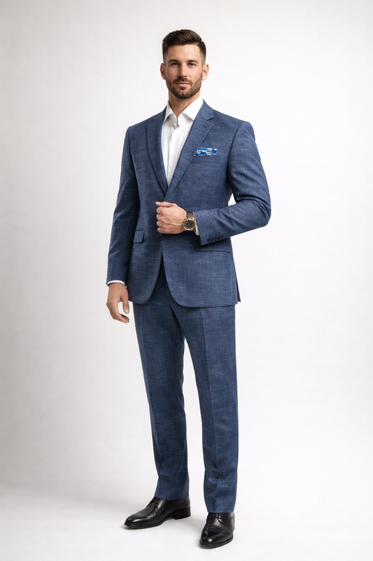 Manchester - Blue Tic Suit