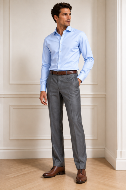 Silver - Classic Fit Pants