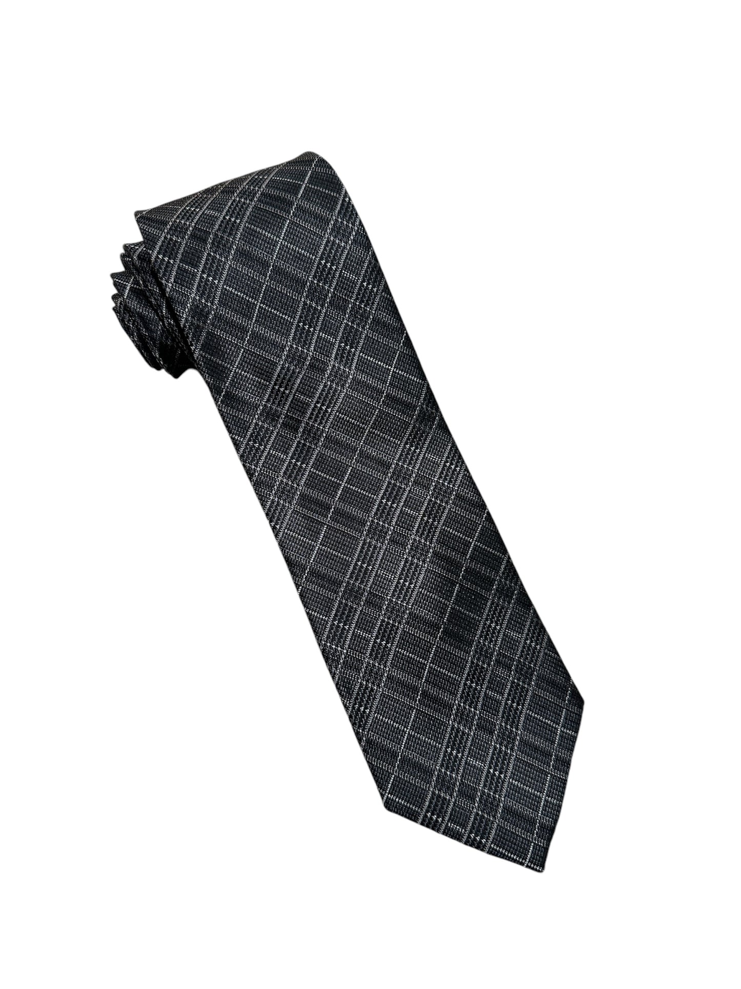 Piattelli Collection - Black and Silver Plaid