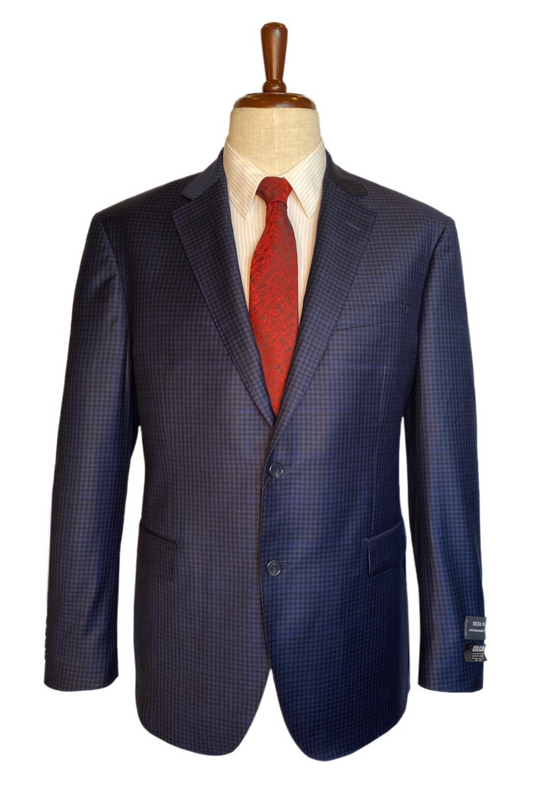 Berragamo REDA Sport Coat Navy Checkered