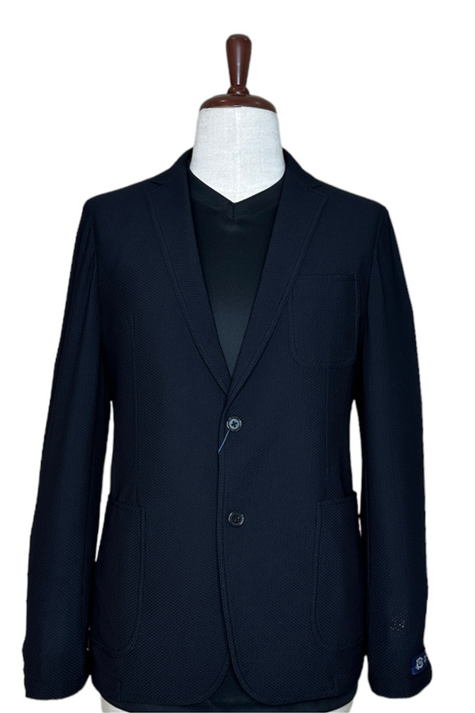 Berragamo Black Textured Sport Coat