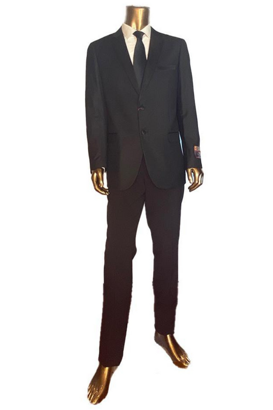 Carlo Lusso Black Tuxedo 2 Button