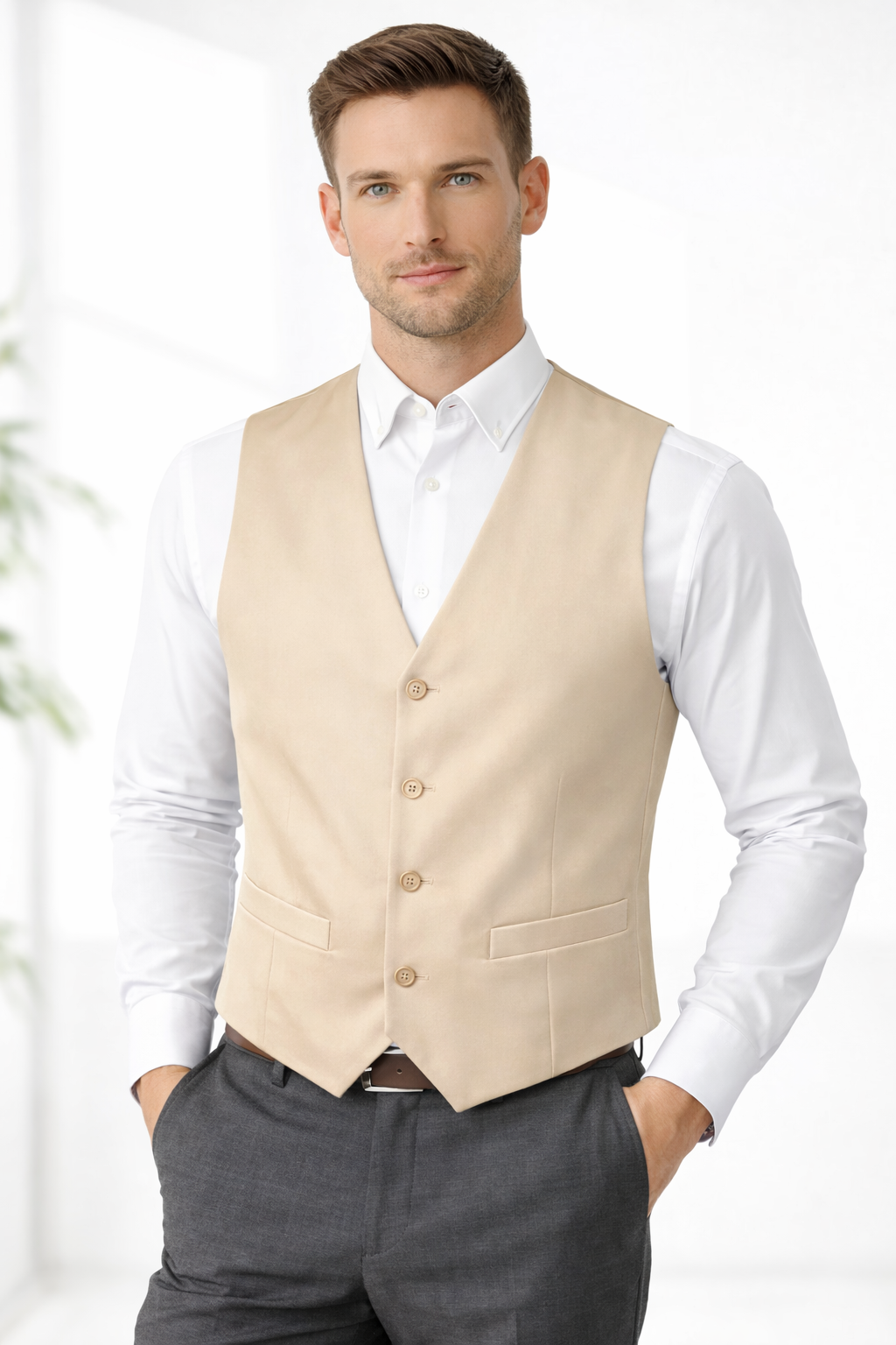 Giorgio Fiorelli - Tan Plain Vest