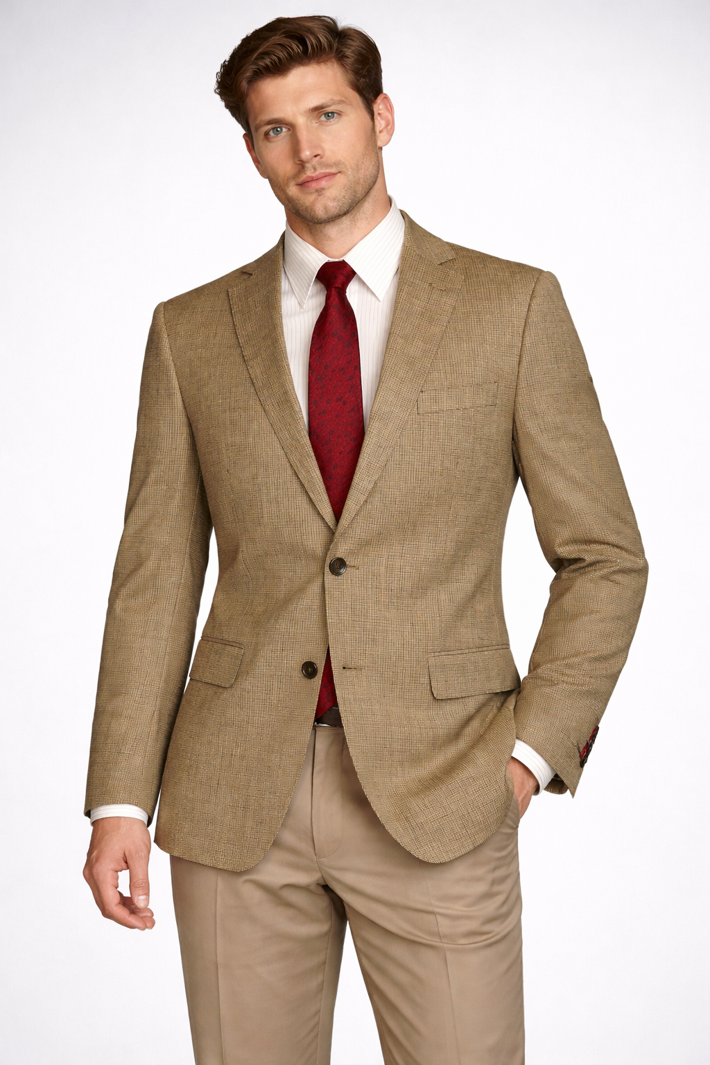 Superfine Wool - Tan Blazer Classic Fit