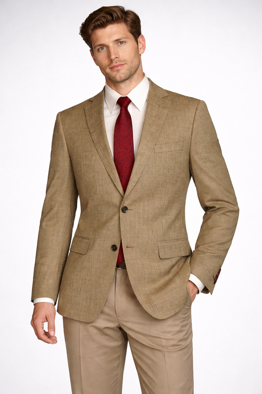 Superfine Wool - Tan Blazer Classic Fit
