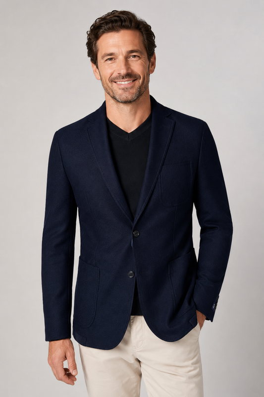 Elegant Black Textured Blazer