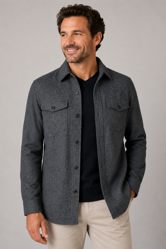 Premium Wool Italian - Charcoal Grey Blazer