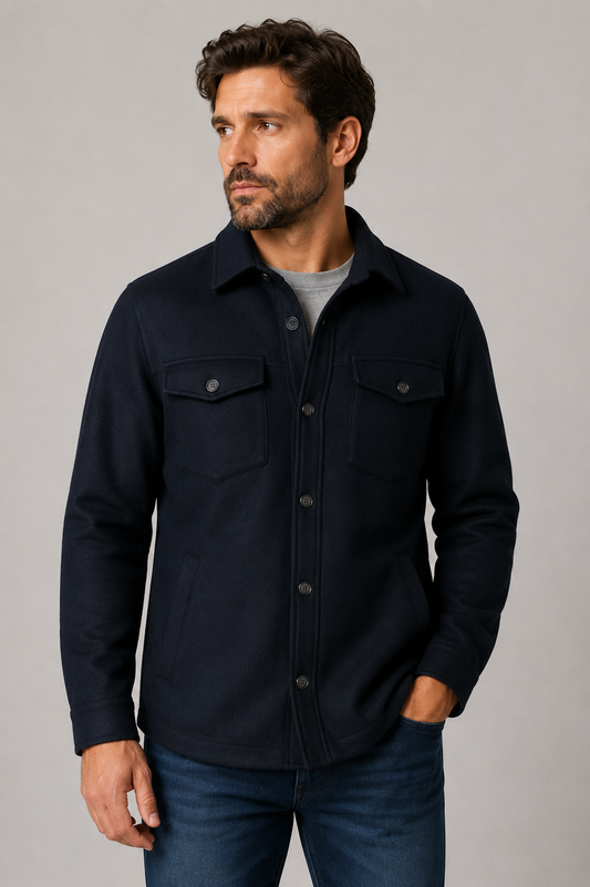 Premium Wool Italian - Black Blazer