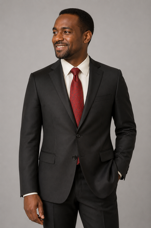 Premium Wool Italian - Modern Fit Blazer Black