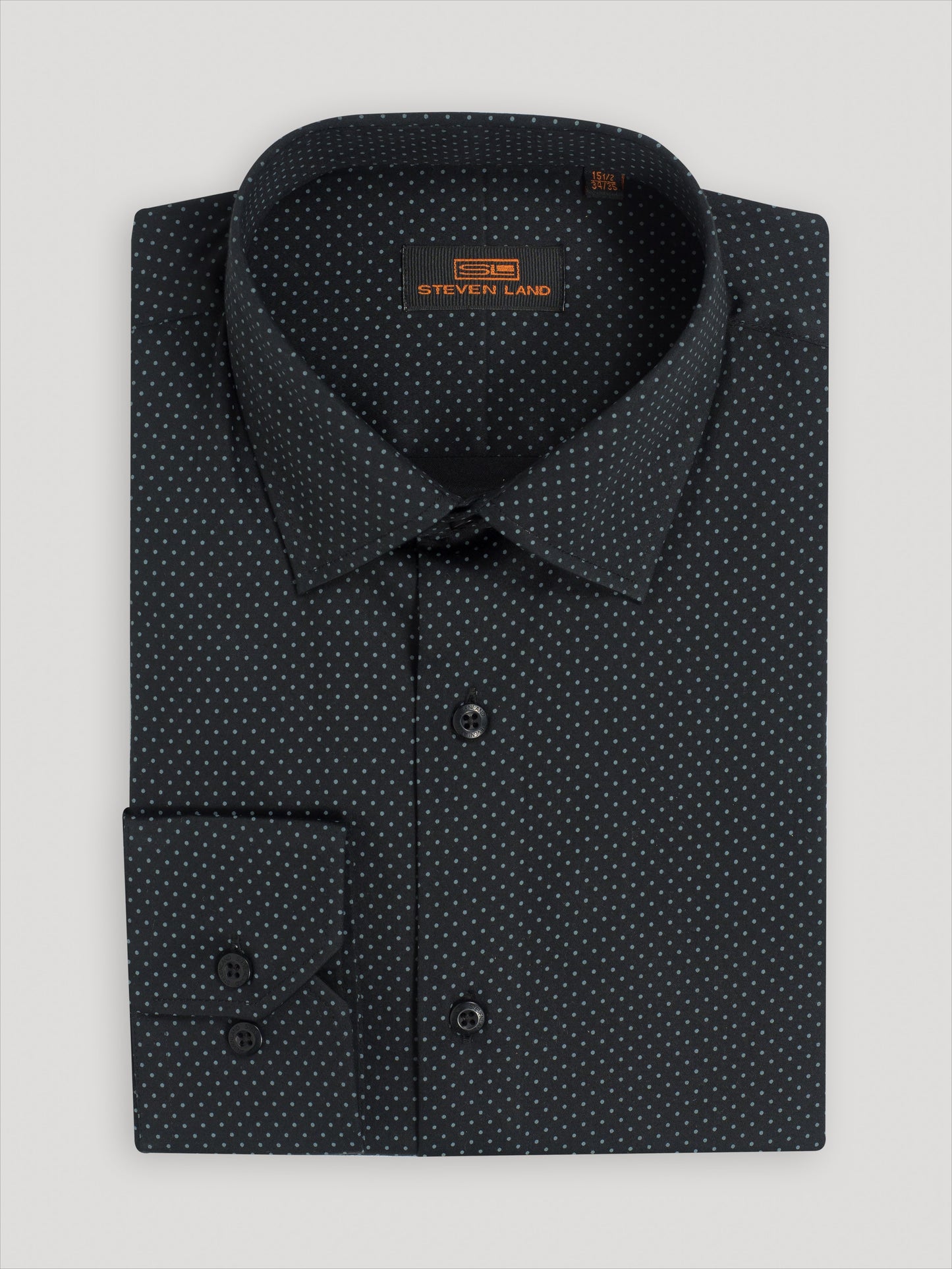 Steven Land - Micro Dot Dress Shirt - Black