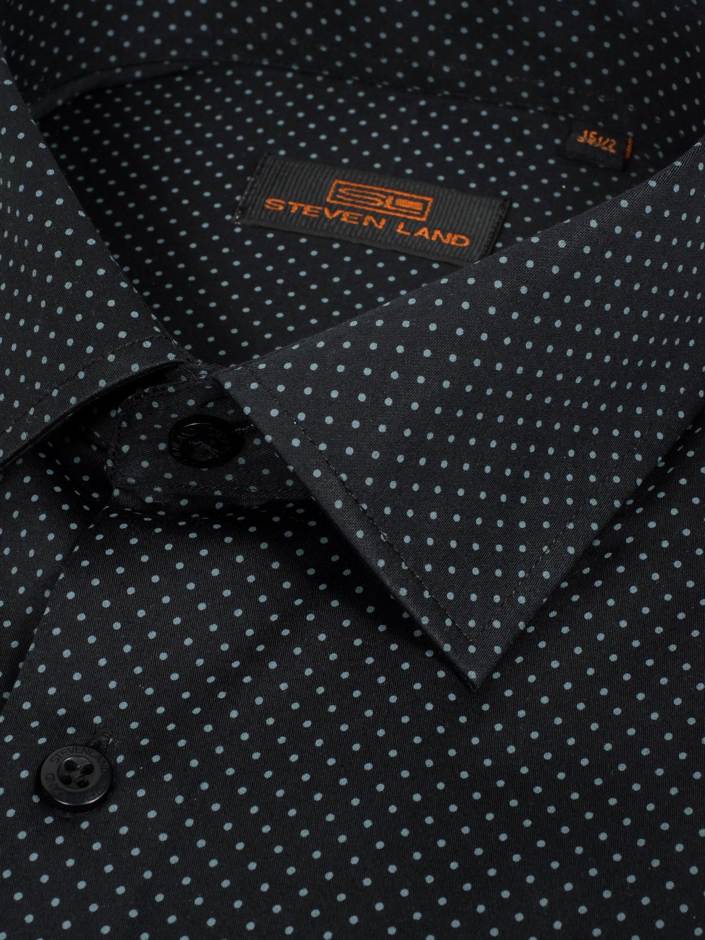 Steven Land - Micro Dot Dress Shirt - Black